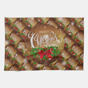 Frohe Weihnachten Glück Bestes Geschenk Geschirrtuch