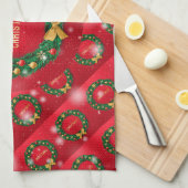 Frohe Weihnachten Glück Bestes Geschenk Geschirrtuch (Viertel Falte)