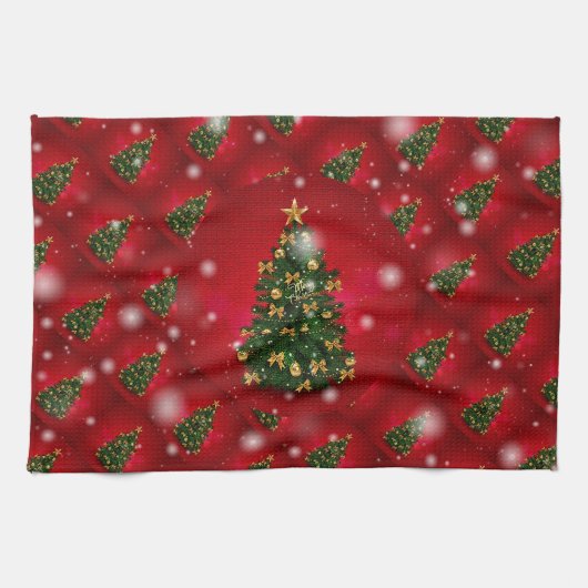 Frohe Weihnachten Glück Bestes Geschenk Geschirrtuch (Horizontal)