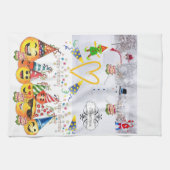 Frohe Weihnachten Glück Geburtstag Küche Handtuch (Horizontal)