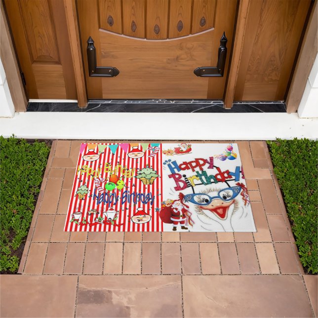 Frohe Weihnachten Glück Geburtstag Matt Doormat Fußmatte (Außenbereich)