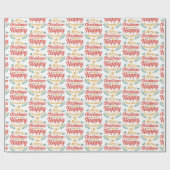 Frohe Weihnachten Glück Hanukkah Chrismukkah Geschenkpapier (Flach)