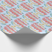 Frohe Weihnachten Glück Hanukkah Chrismukkah Geschenkpapier (Ecke)