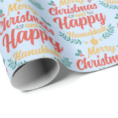 Frohe Weihnachten Glück Hanukkah Chrismukkah Geschenkpapier (Rolleneckpunkt)