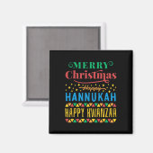 Frohe Weihnachten Glück Hanukkah Happy Kwanzaa 8 Magnet (Vorderseite/Rückseite)