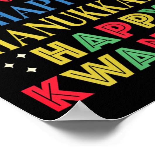 Frohe Weihnachten Glück Hanukkah Happy Kwanzaa 9 Poster (Ecke)