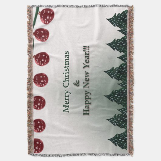 Frohe Weihnachten, Glück im neuen Jahr Decke (Vorderseite Vertikal)