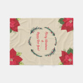 Frohe Weihnachten, Glück im neuen Jahr Fleecedecke (Vorderseite (Horizontal))