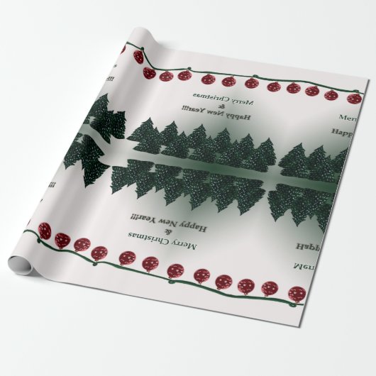 Frohe Weihnachten, Glück im neuen Jahr Geschenkpapier (Ungerollt)