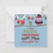 Frohe Weihnachten/Glück im neuen Jahr Mitteilungskarte (Rückseite)