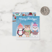 Frohe Weihnachten/Glück im neuen Jahr Mitteilungskarte (Vorderseite/Rückseite Beispiel)