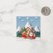 Frohe Weihnachten/Glück im neuen Jahr Mitteilungskarte (Vorderseite/Rückseite Beispiel)