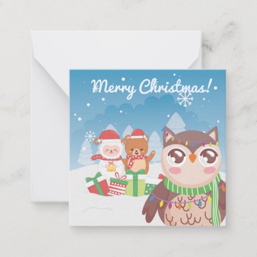 Frohe Weihnachten/Glück im neuen Jahr Mitteilungskarte (Vorderseite)