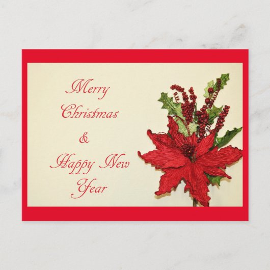 Frohe Weihnachten, Glück im neuen Jahr, Postkarte (Vorderseite)