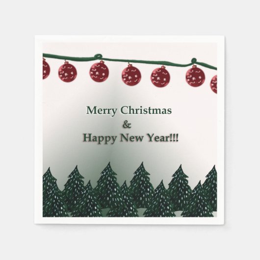 Frohe Weihnachten, Glück im neuen Jahr Serviette (Vorderseite)
