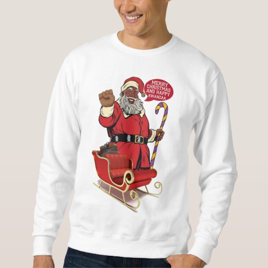 Frohe Weihnachten & Glück Kwanzaa Sweatshirt (Vorderseite)