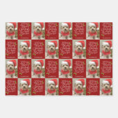 Frohe Weihnachten Glück Neues Jahr - 1 Foto Whimsi Geschenkpapier Set (Vorderseite 3)