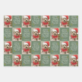 Frohe Weihnachten Glück Neues Jahr - 1 Foto Whimsi Geschenkpapier Set (Vorderseite 3)