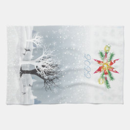 Frohe Weihnachten & Glück Neues Jahr! 2024 XMAS Sn Geschirrtuch