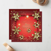 Frohe Weihnachten & Glück Neues Jahr! 2026 XMAS Mitteilungskarte (Vorderseite/Rückseite Beispiel)