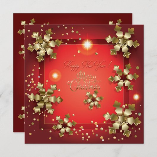 Frohe Weihnachten & Glück Neues Jahr! 2026 XMAS Mitteilungskarte (Vorne/Hinten)