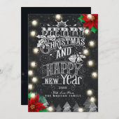 Frohe Weihnachten Glück Neues Jahr Bokeh String Li (Vorne/Hinten)