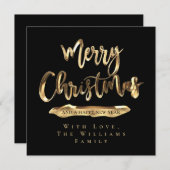 Frohe Weihnachten Glück Neues Jahr Elegantes Schwa (Vorne/Hinten)