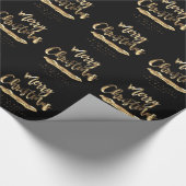 Frohe Weihnachten Glück Neues Jahr Elegantes Schwa Geschenkpapier (Ecke)