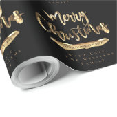 Frohe Weihnachten Glück Neues Jahr Elegantes Schwa Geschenkpapier (Rolleneckpunkt)