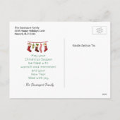 Frohe Weihnachten Glück Neues Jahr Feierliche Gruß (Rückseite)