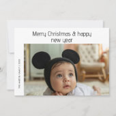 Frohe Weihnachten & Glück Neues Jahr Freude Karte (Vorderseite)