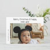 Frohe Weihnachten & Glück Neues Jahr Freude Karte (Stehend Vorderseite)