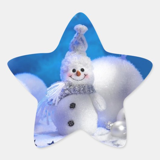 Frohe Weihnachten Glück Neues Jahr - Freudenvolle  Stern-Aufkleber (Vorderseite)