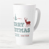 Frohe Weihnachten Glück Neues Jahr Hirsch ID612 Milchtasse (Rechte Ecke)