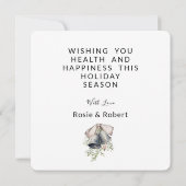 Frohe Weihnachten Glück Neues Jahr mit Kardinal (Rückseite)