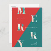 Frohe Weihnachten & Glück Neues Jahr Moderne Geome (Vorne/Hinten)