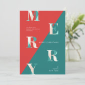 Frohe Weihnachten & Glück Neues Jahr Moderne Geome (Stehend Vorderseite)