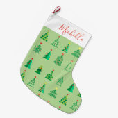 Frohe Weihnachten & Glück Neues Jahr! Ornaments Großer Weihnachtsstrumpf (Vorderansicht (hängend))