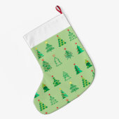 Frohe Weihnachten & Glück Neues Jahr! Ornaments Großer Weihnachtsstrumpf (Rückseite (Hängend))