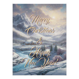 Frohe Weihnachten & Glück Neues Jahr! Poster