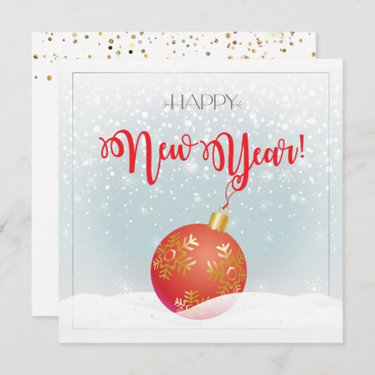 Frohe Weihnachten & Glück Neues Jahr! Schnee 2026 (Vorne/Hinten)