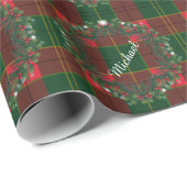 Frohe Weihnachten & Glück Neues Jahr! Schottland M Geschenkpapier (Rolleneckpunkt)