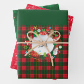 Frohe Weihnachten & Glück Neues Jahr! Schottland M Geschenkpapier Set (Beispiel)