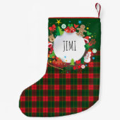 Frohe Weihnachten & Glück Neues Jahr! Schottland M Kleiner Weihnachtsstrumpf (Rückseite)