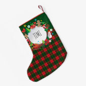 Frohe Weihnachten & Glück Neues Jahr! Schottland M Kleiner Weihnachtsstrumpf (Rückseite (Hängend))