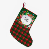 Frohe Weihnachten & Glück Neues Jahr! Schottland M Kleiner Weihnachtsstrumpf (Vorderansicht (hängend))