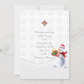 Frohe Weihnachten & Glück Neues Jahr! Snowman 2025 (Rückseite)