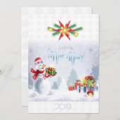 Frohe Weihnachten & Glück Neues Jahr! Snowman 20XX (Vorne/Hinten)