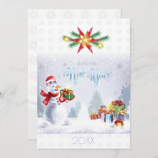 Frohe Weihnachten & Glück Neues Jahr! Snowman 20XX (Vorne/Hinten)
