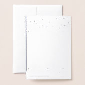 Frohe Weihnachten & Glück Neues Jahr! Winterschnee Folienkarte (Rückseite mit Umschlag)